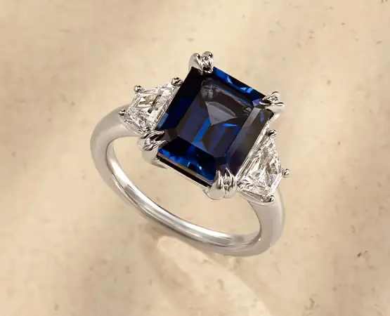Lab Grown Sapphire Ring