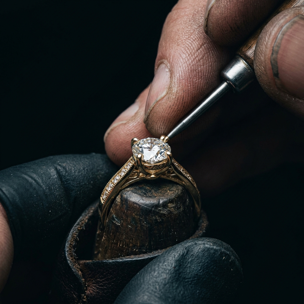 Jeweller crafting a ring by hand in Australia