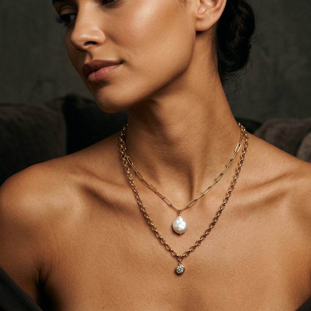 Model wearing Curate The Look jewelry collection