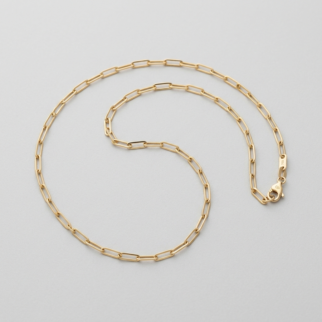 The Paperclip Figaro Chain