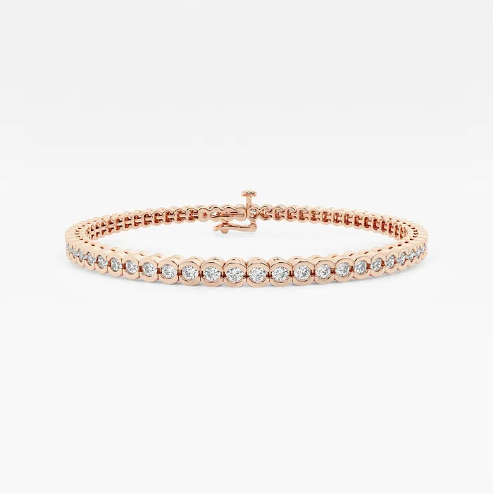 Half Bezel Tennis Bracelet