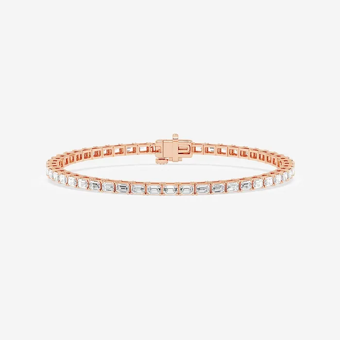 East-West Emerald Tennis Bracelet