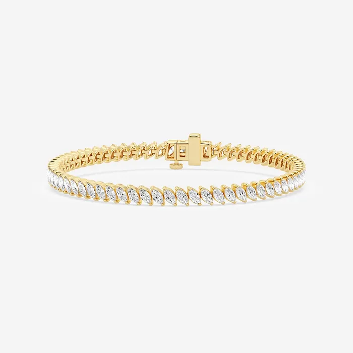 Diagonal Marquise Tennis Bracelet