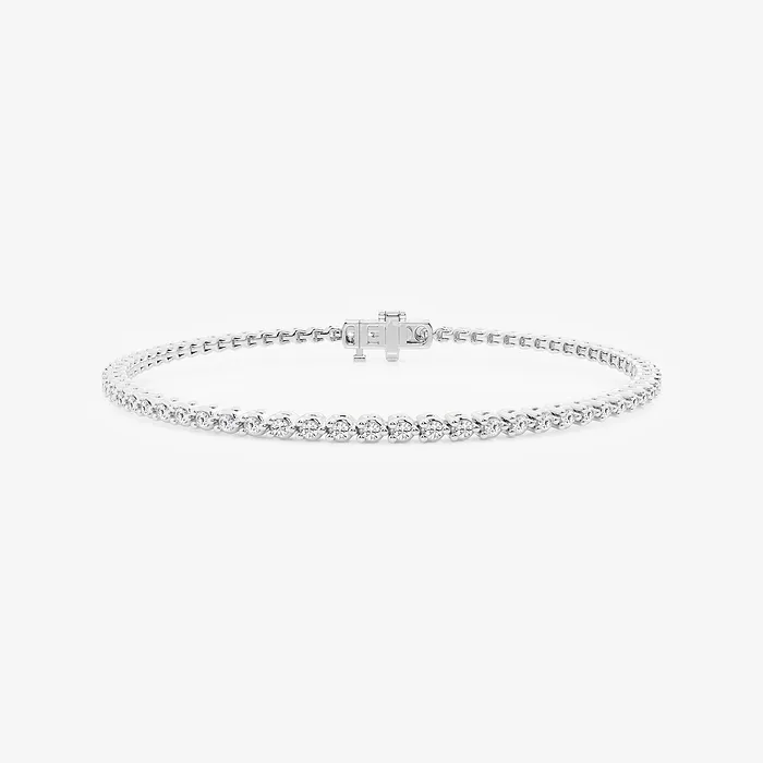 3 Prong Round Tennis Bracelet