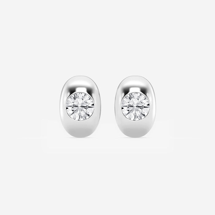 Single Stone Hoops