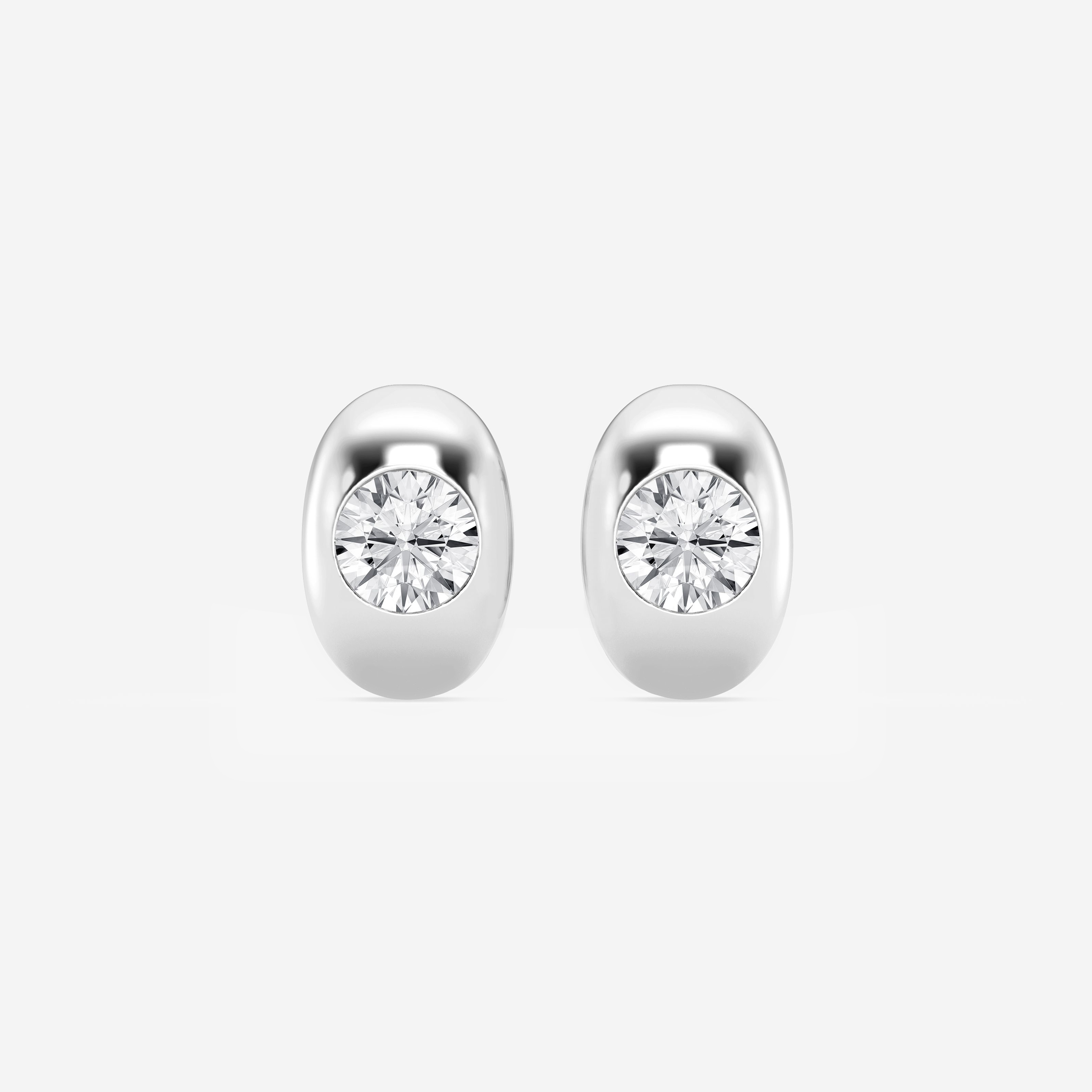 Single Stone Hoops