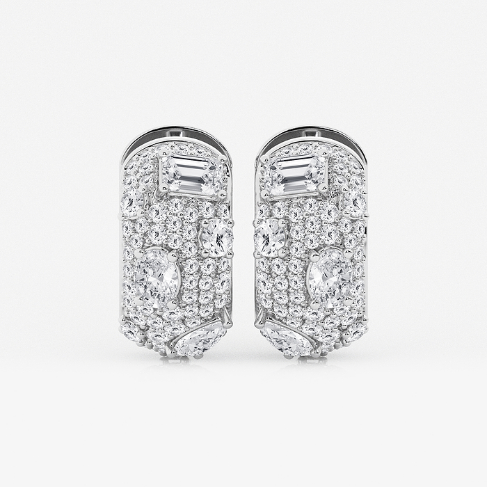 Pave Scatter Hoops