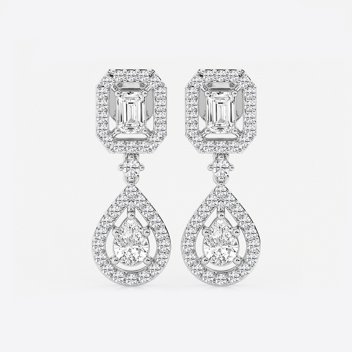 Emerald Pear Dangles