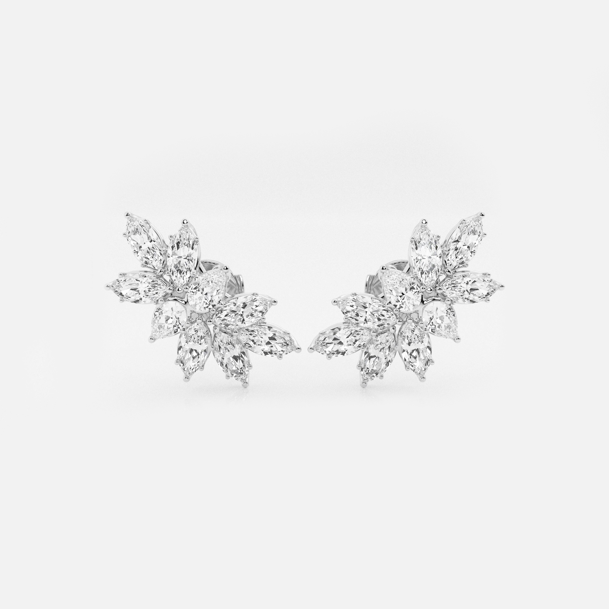 Pear & Marquise Cluster Earrings