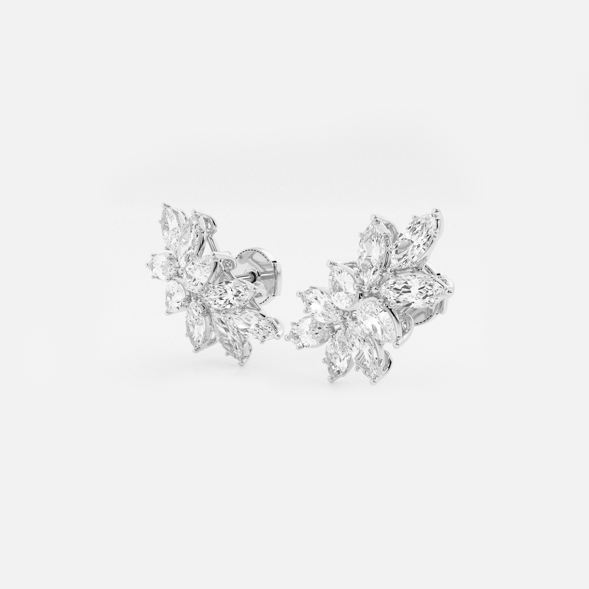 Pear & Marquise Cluster Earrings additional view 1