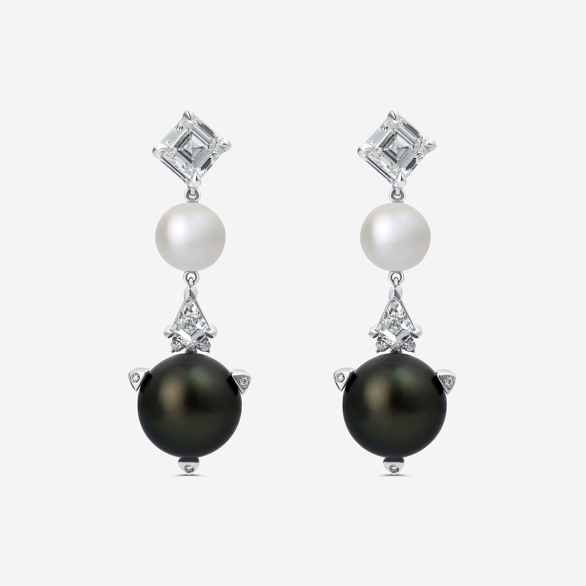 Tahitian & Freshwater Pearl Dangle Earrings