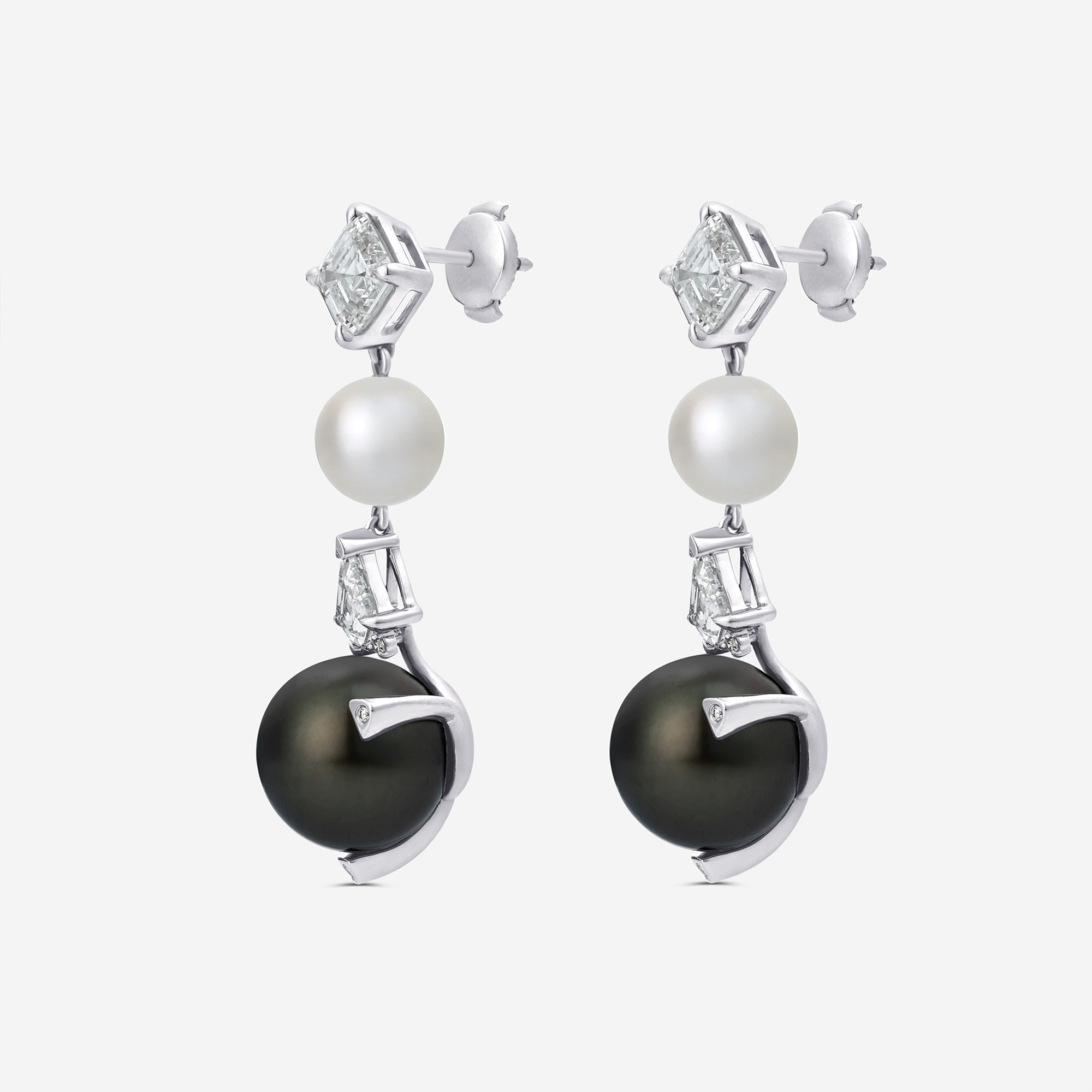 Tahitian & Freshwater Pearl Dangle Earrings additional view 1