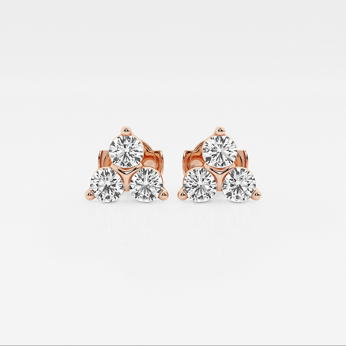 Three Stone Earrings