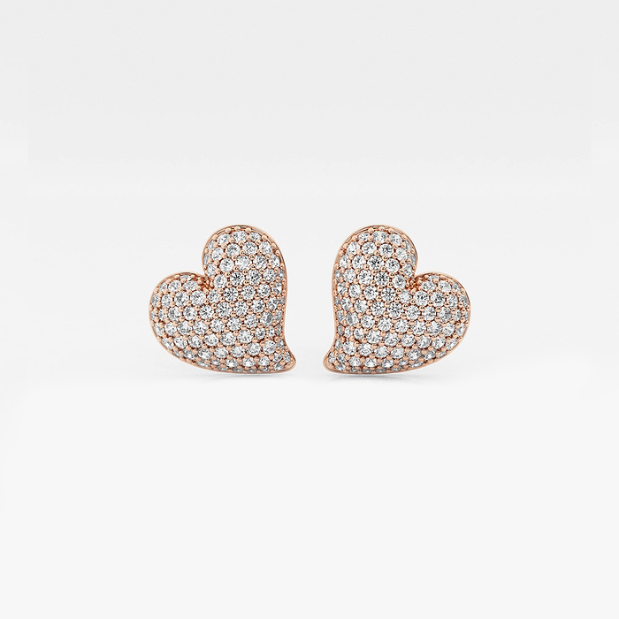 Heart Pave Studs