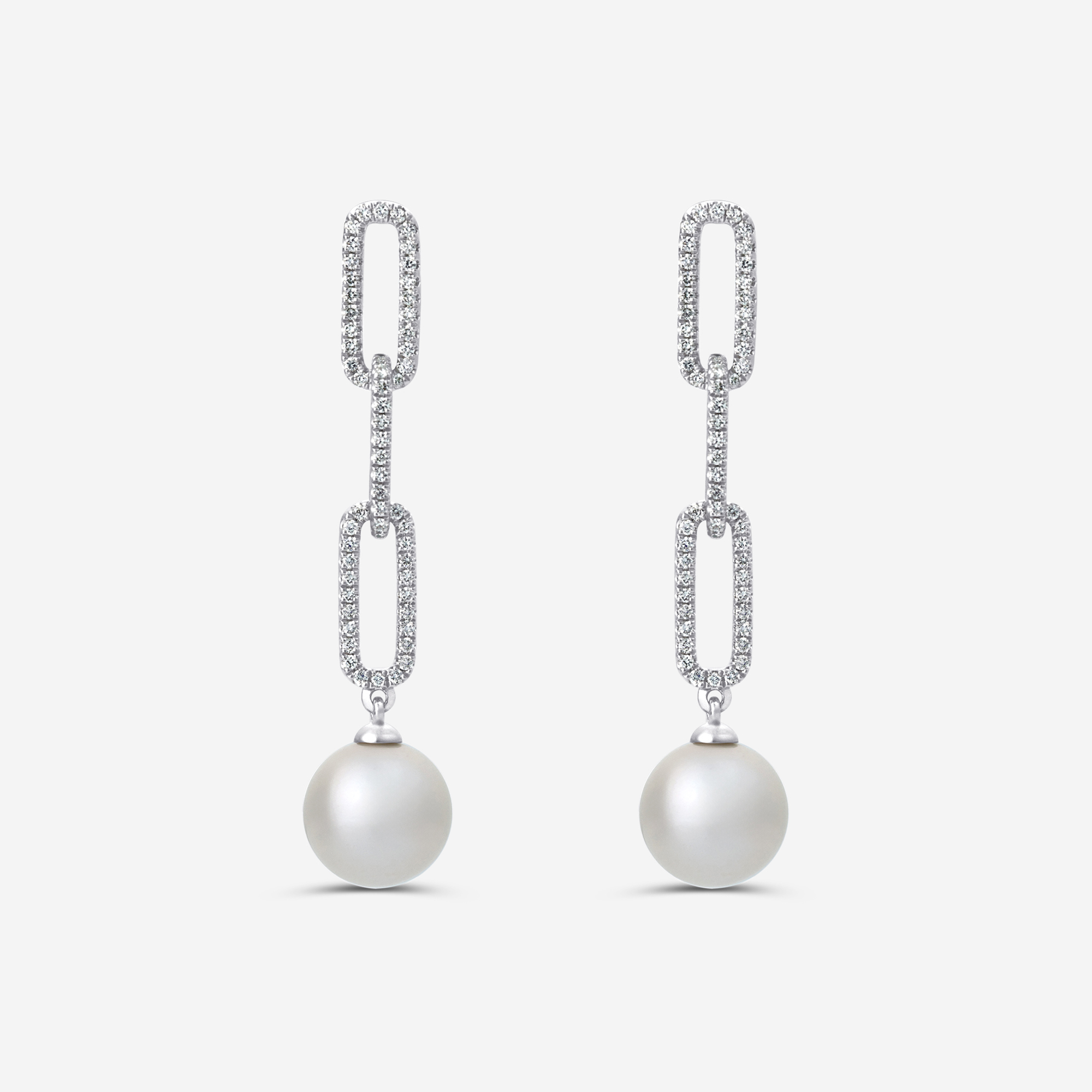 Freshwater Pearl Paperclip Earrings
