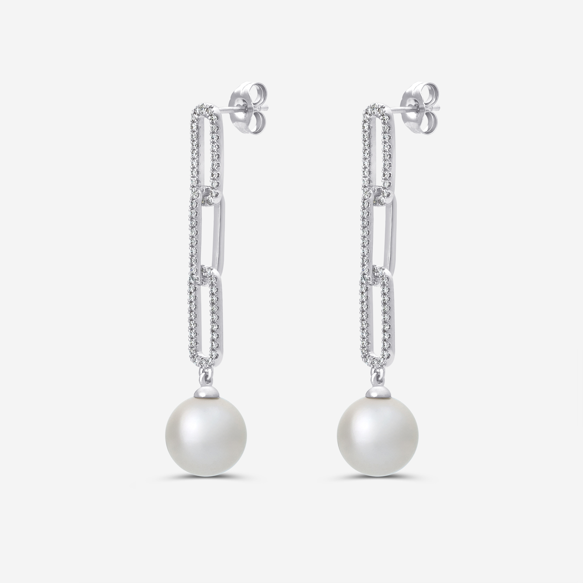 Freshwater Pearl Paperclip Earrings additional view 1