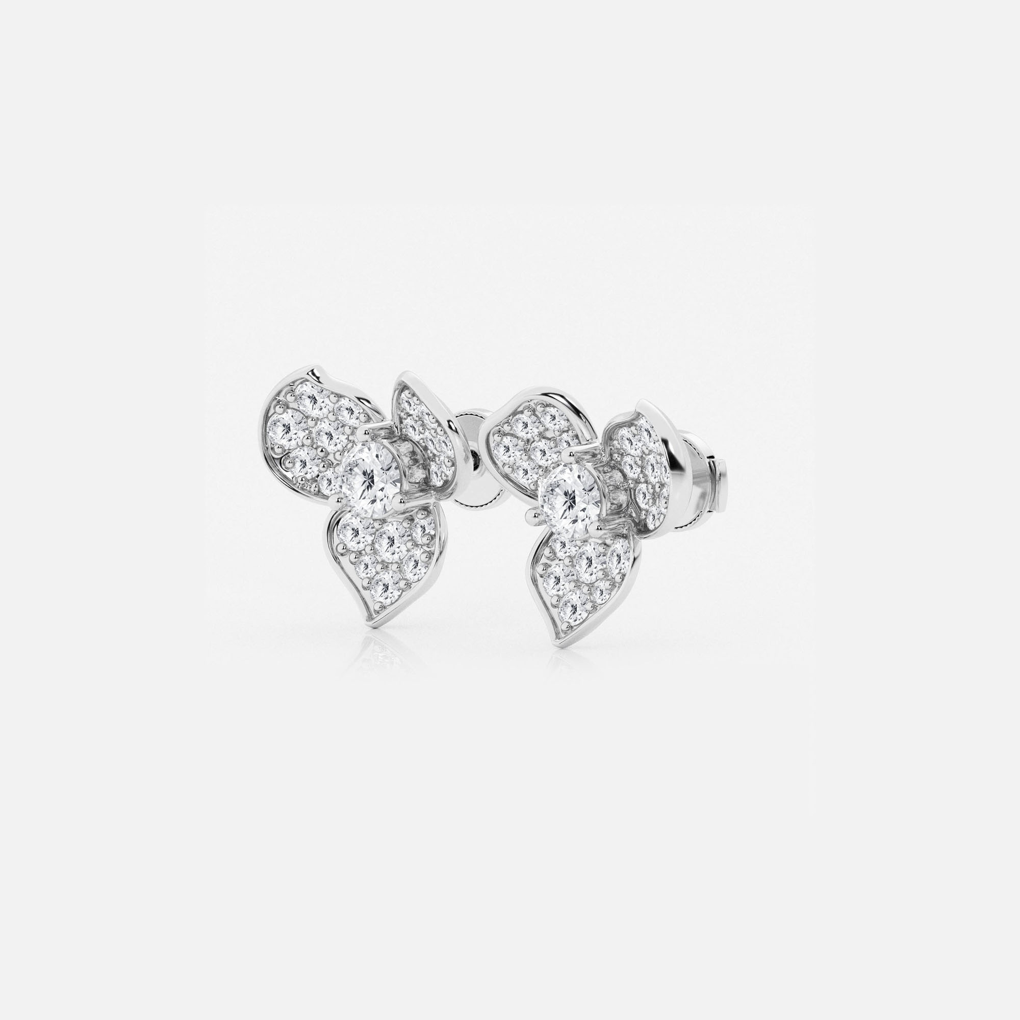Pave Flower Earrings additional view 1
