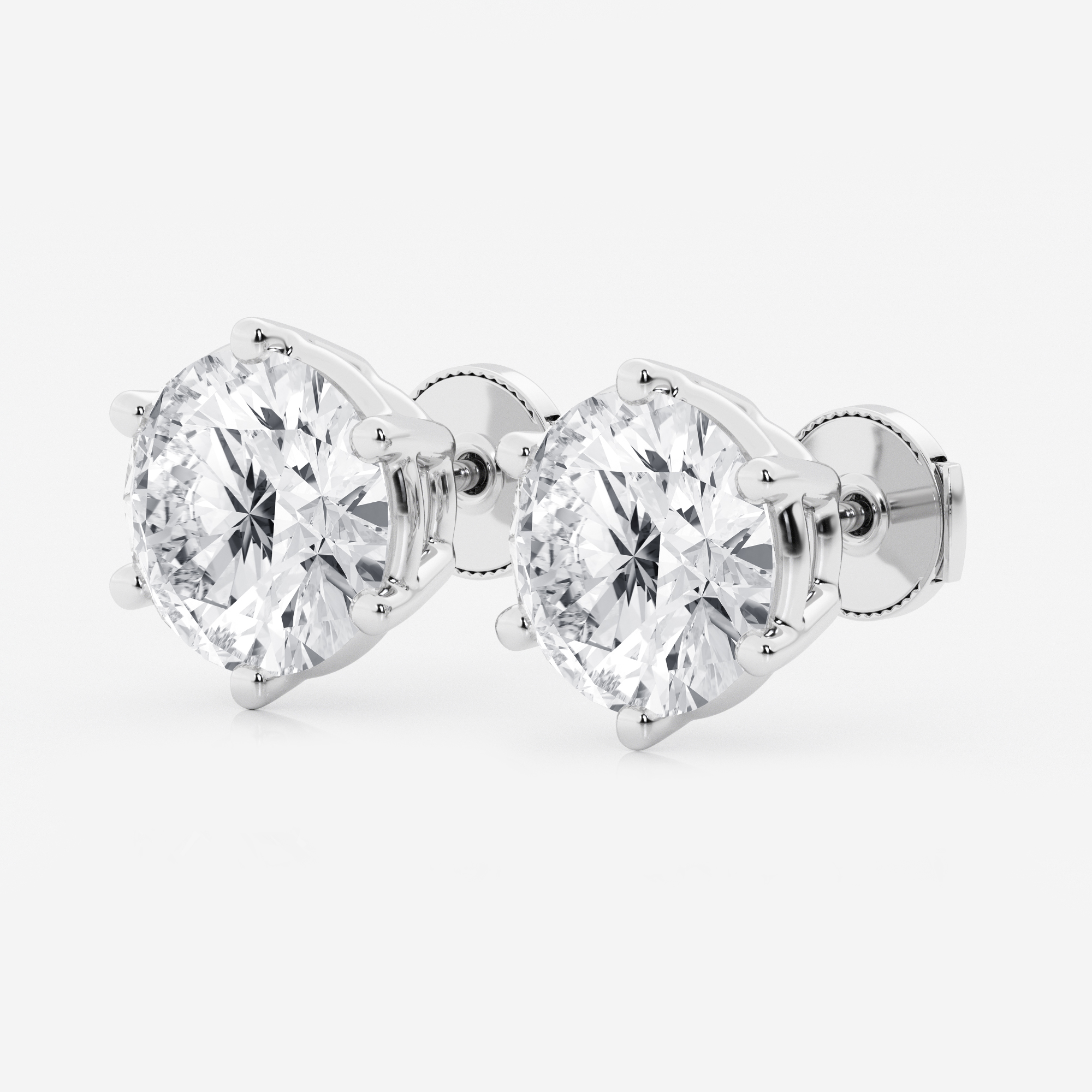 6 Prong Round Studs additional view 1