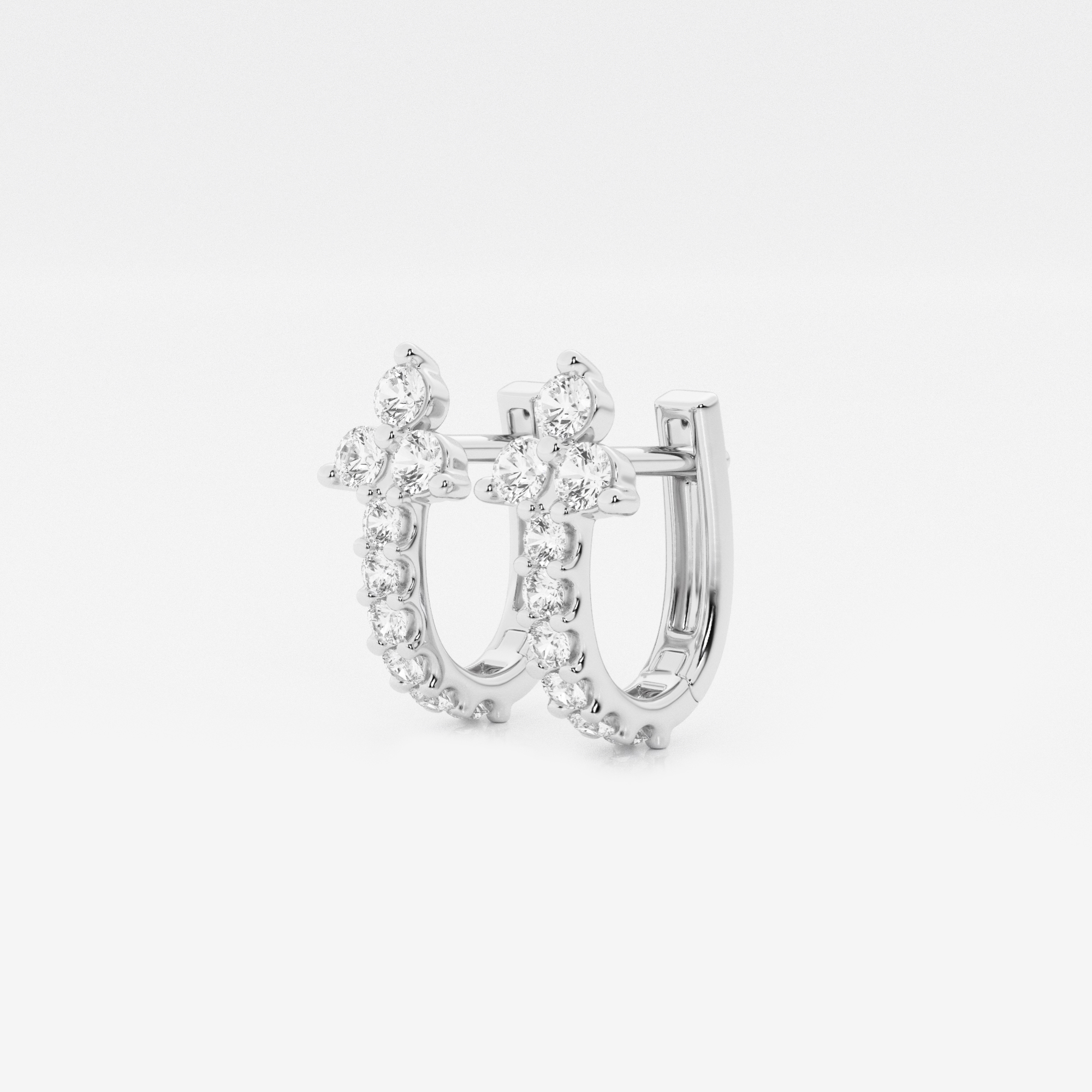 Round Huggie Hoops additional view 1