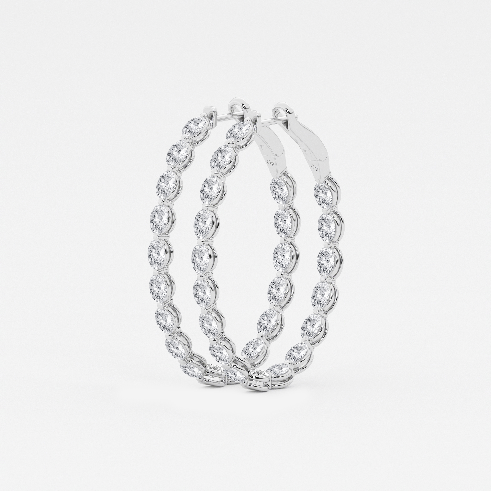 Oval Inside Out Hoops additional view 1