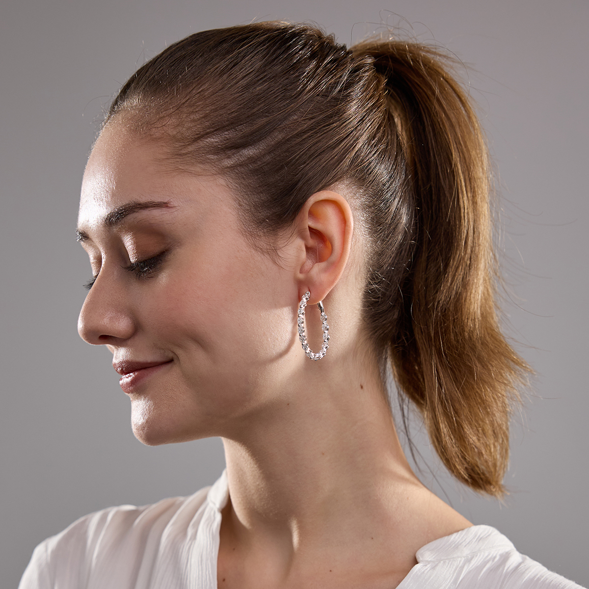 Oval Inside Out Hoops additional view 2