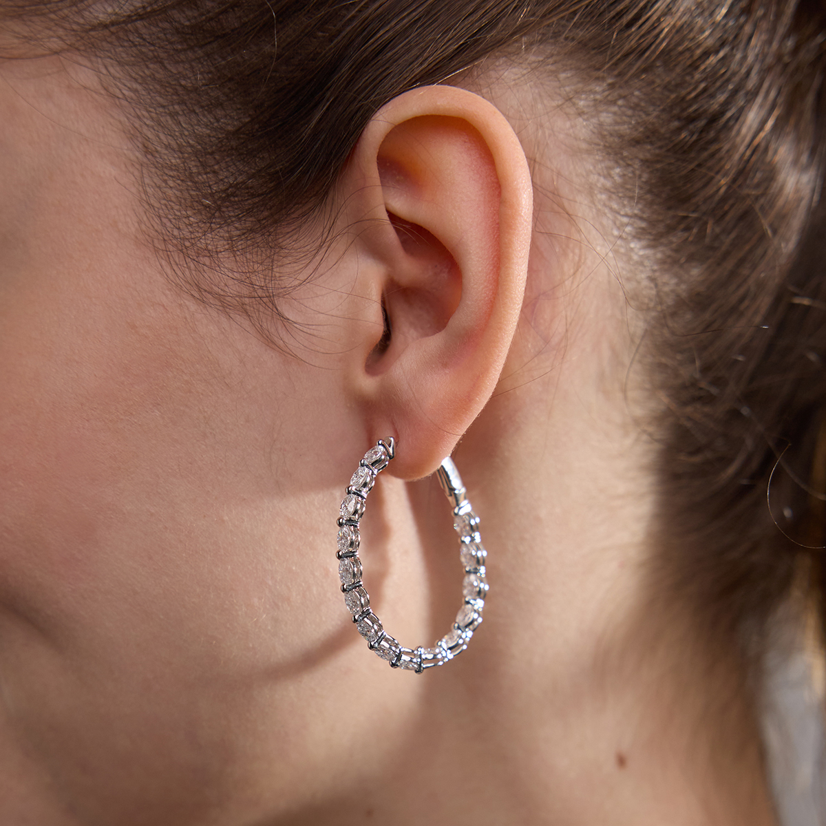 Oval Inside Out Hoops additional view 3