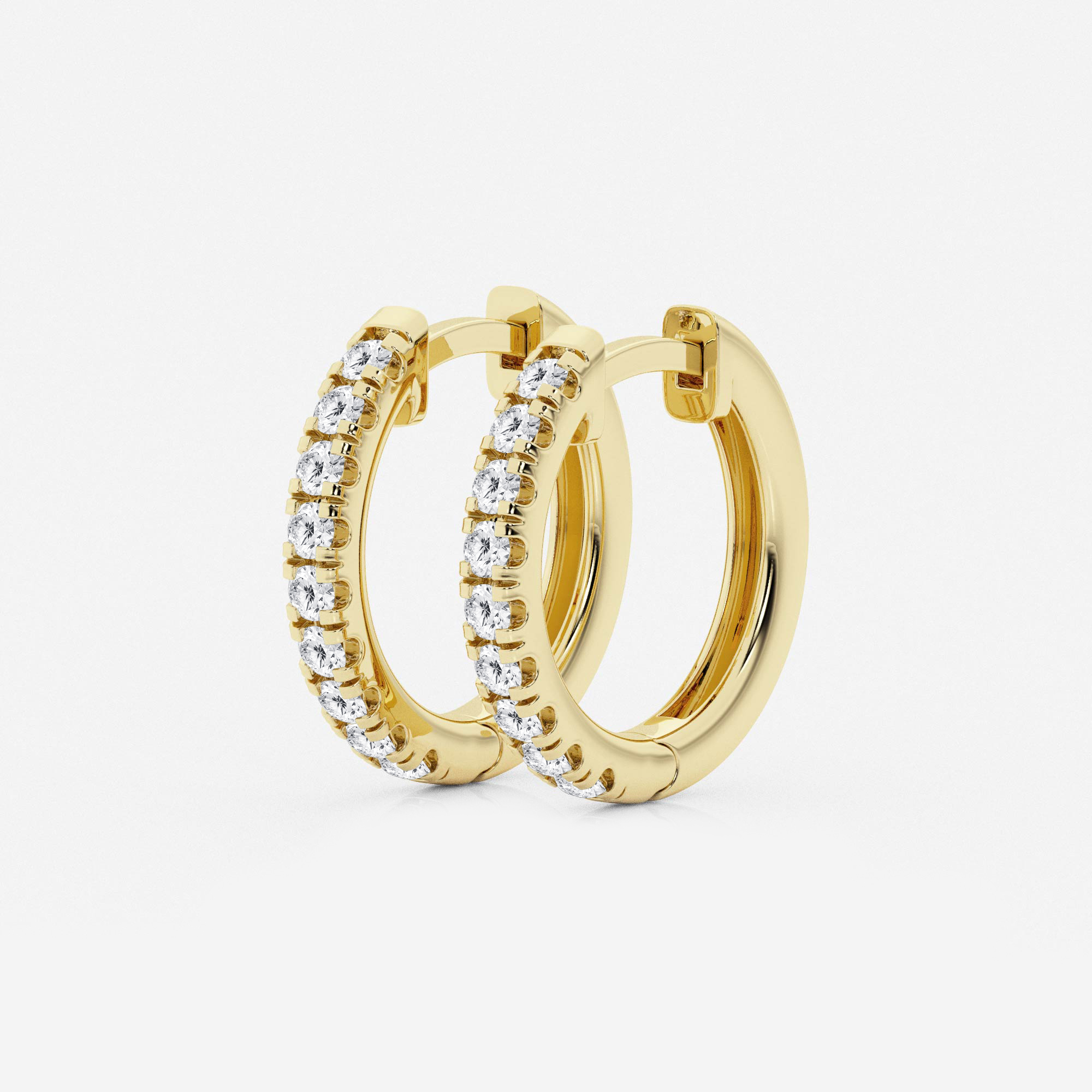 French Pave Hoops additional view 1