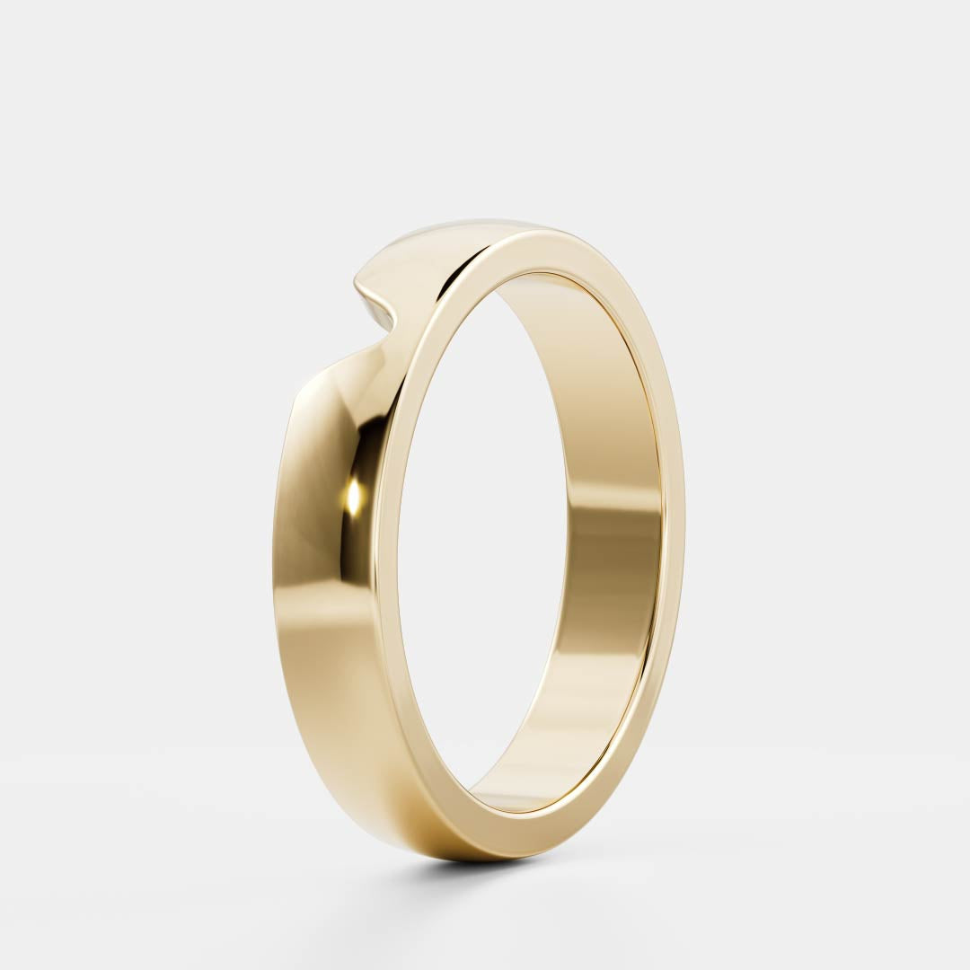 The Carlo Ring - Chevron Men's Wedding Band additional view 2