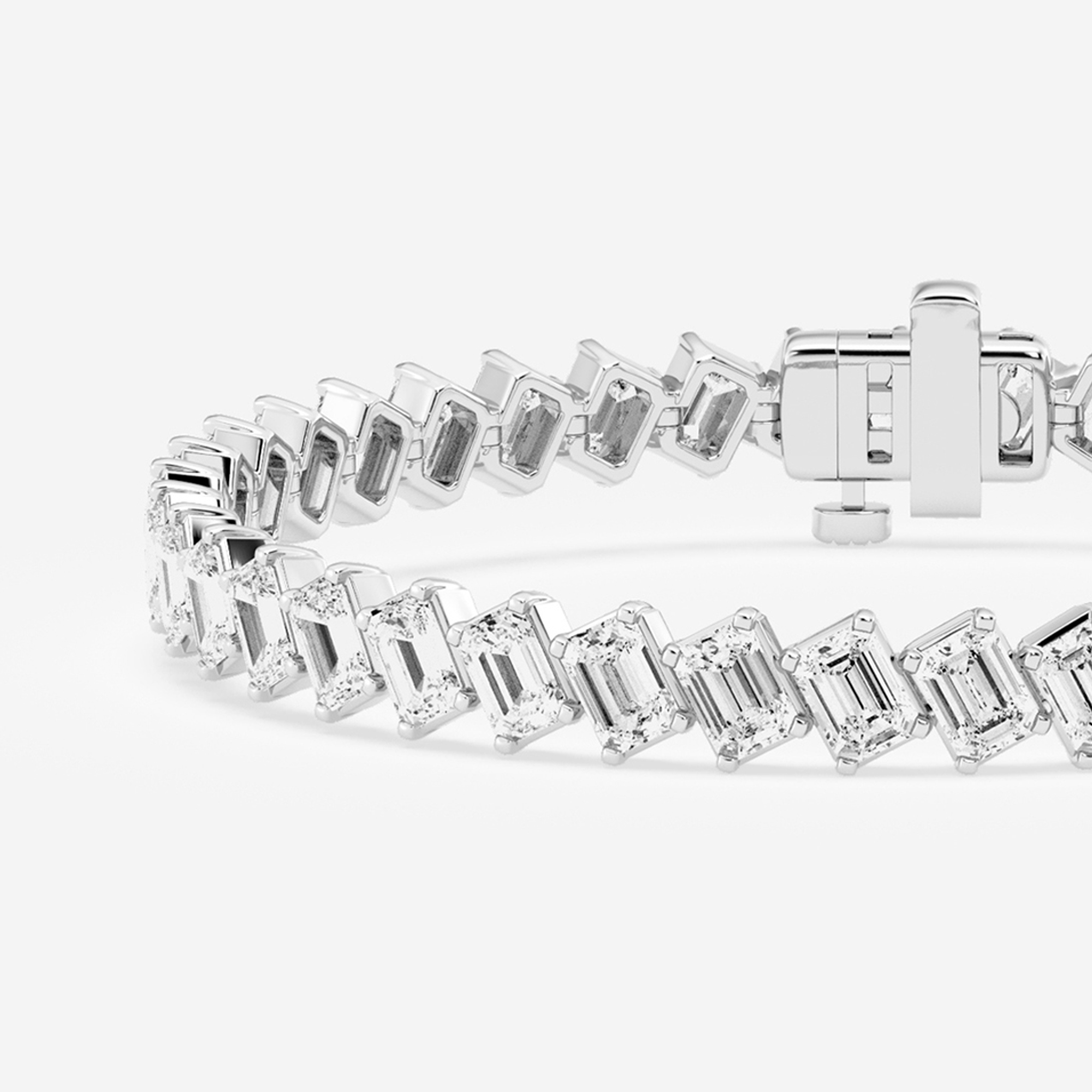 Diagonal Emerald Tennis Bracelet additional view 1