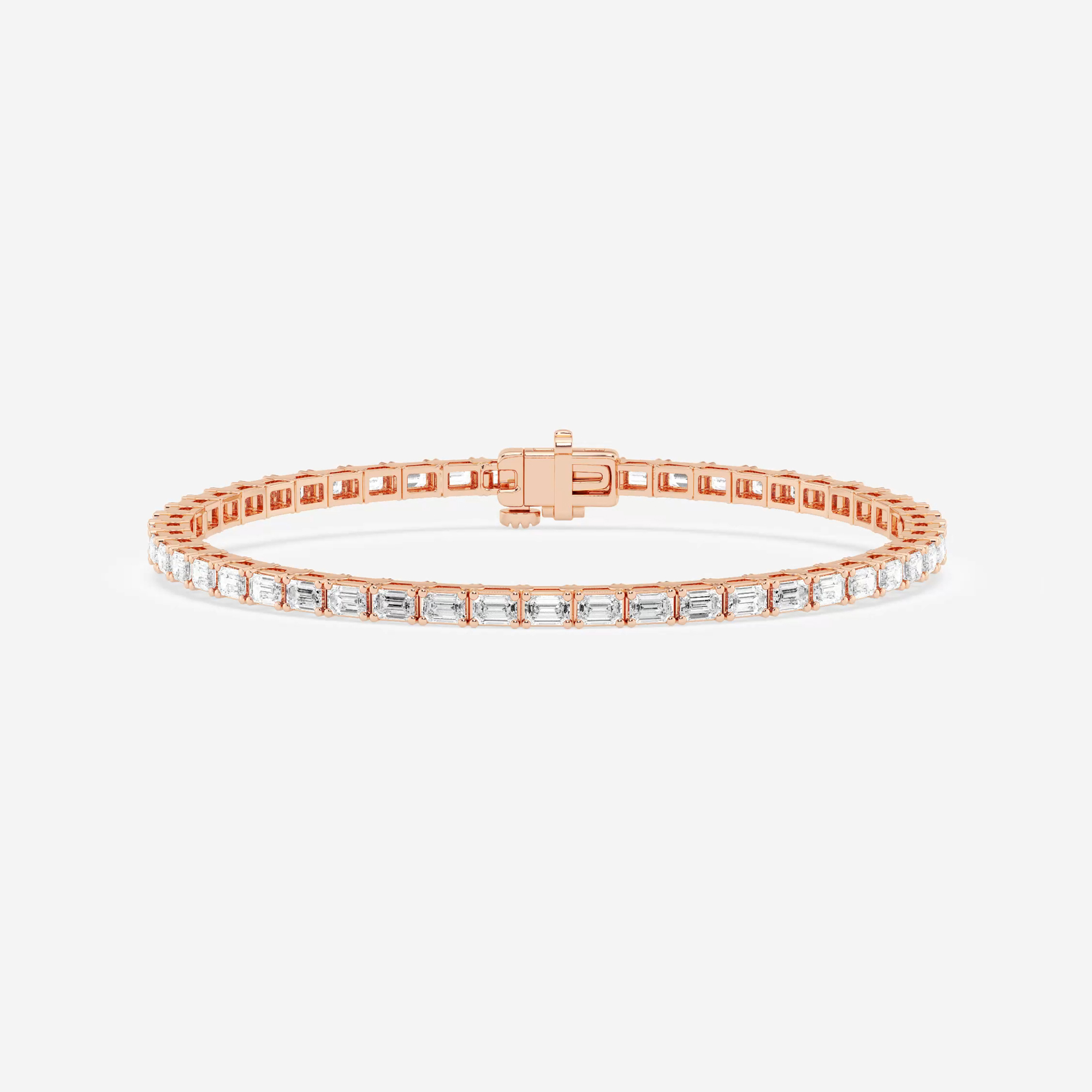 East-West Emerald Tennis Bracelet