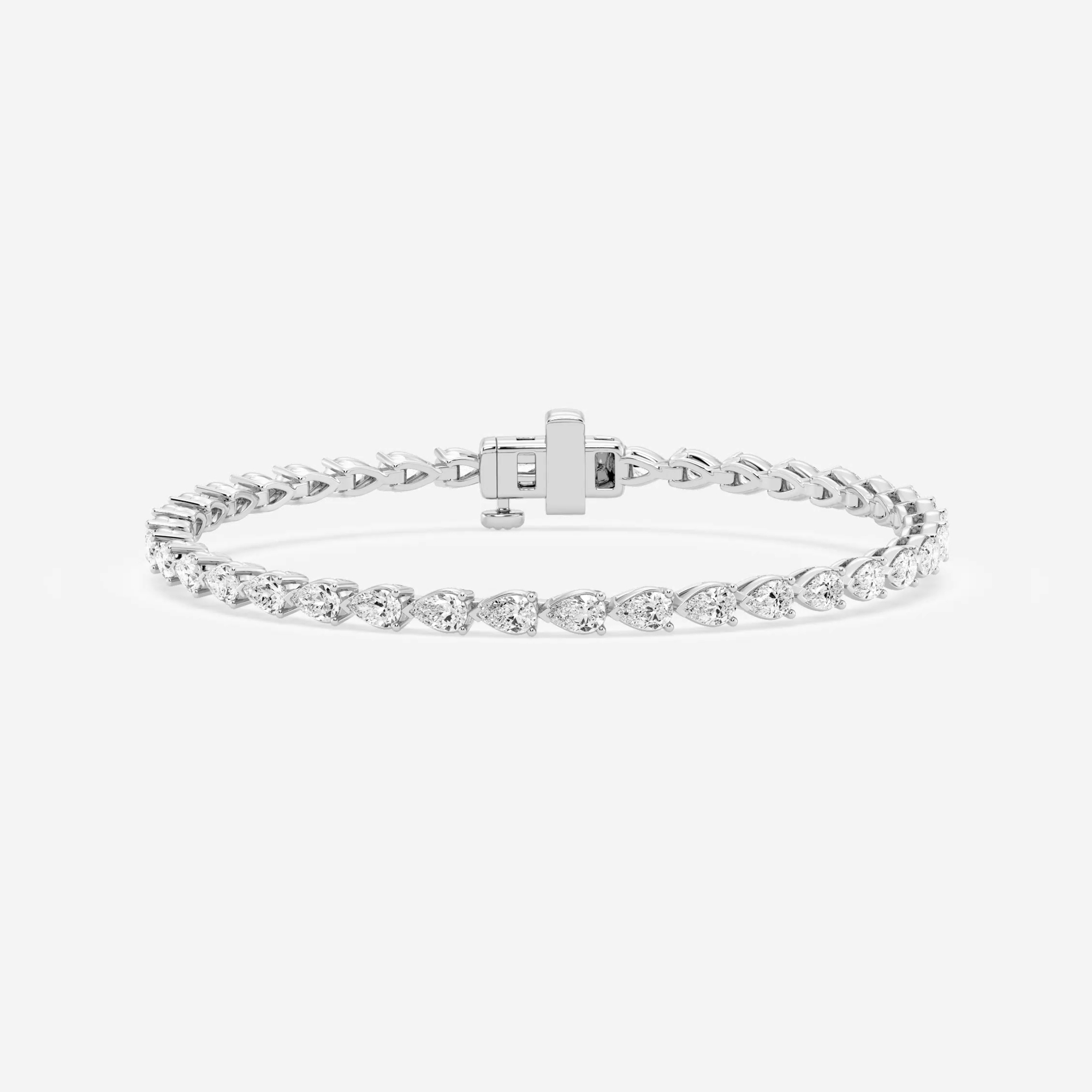 East-West Pear Tennis Bracelet
