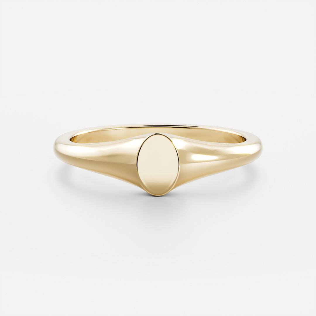 The Cleo Ring - Signature Oval Petite Signet