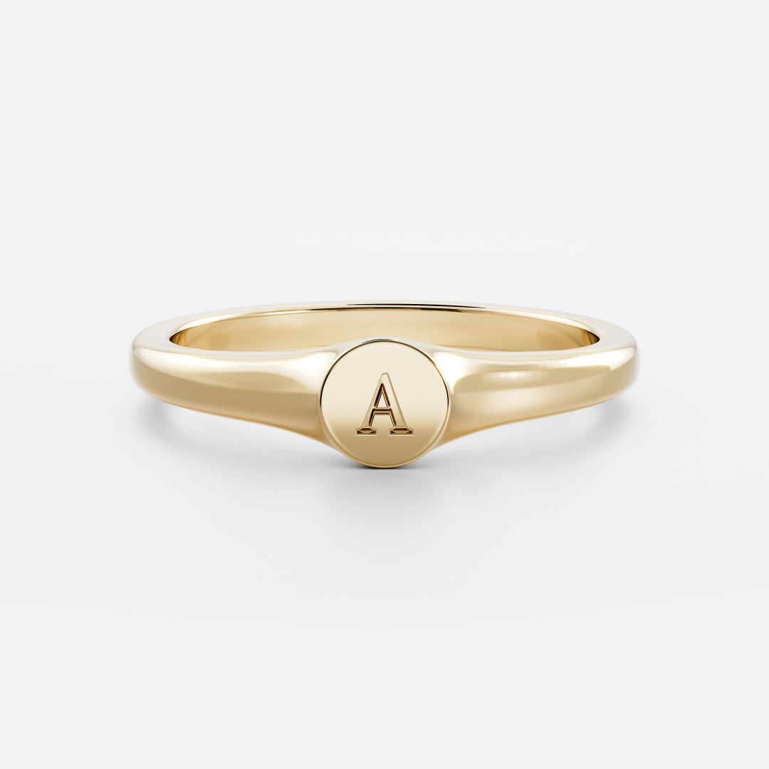 The Cleo Ring - Signature Round Petite Signet additional view 2