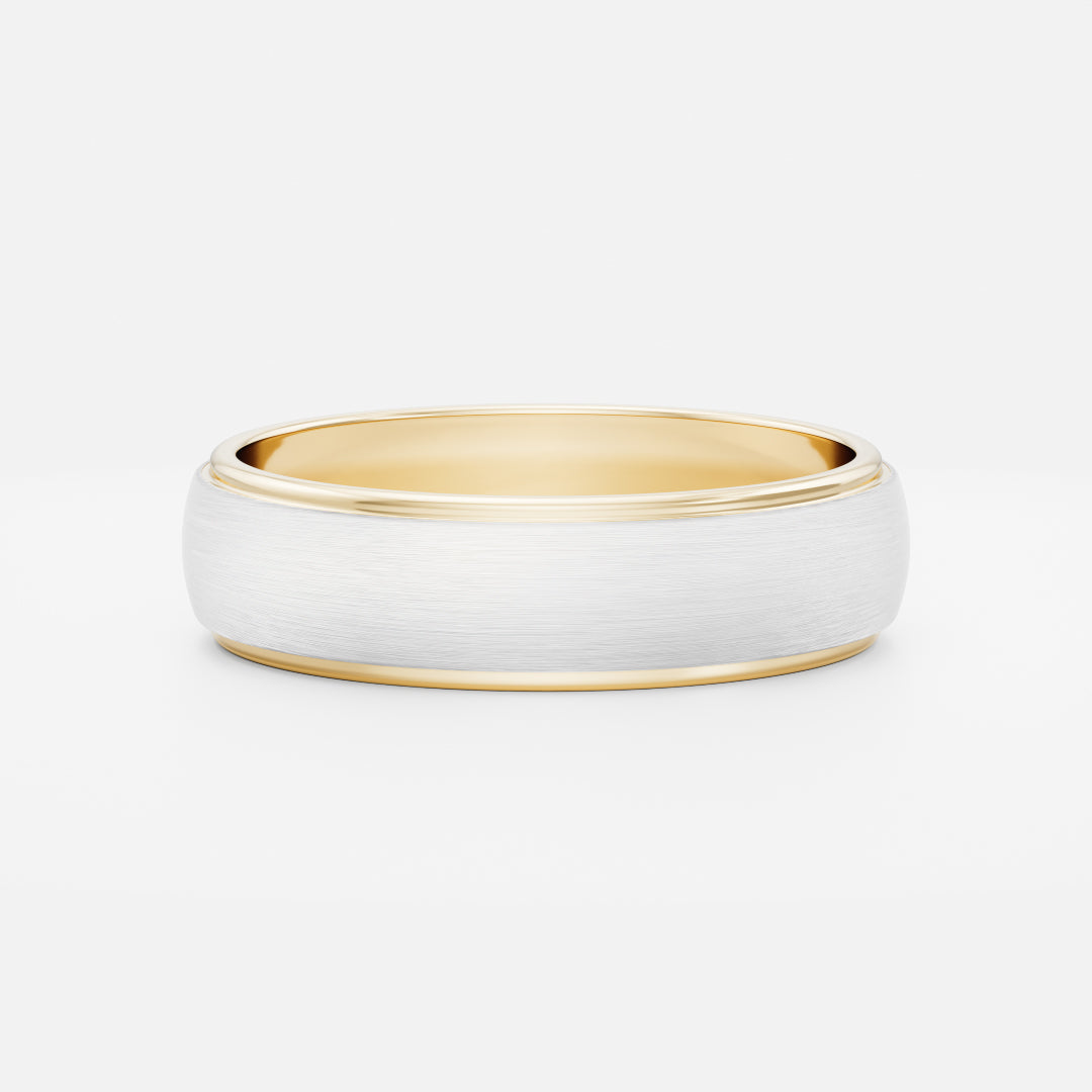 The Argo Ring - Brushed Step Edge Men's Wedding Band additional view 1