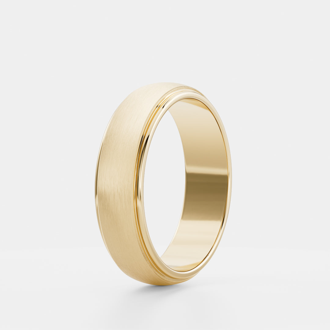 The Argo Ring - Brushed Step Edge Men's Wedding Band additional view 2