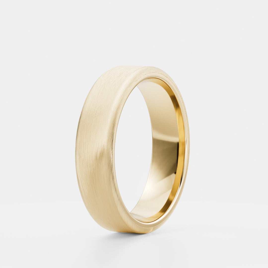 The Arlo Ring - Brushed Soft Chamfered Edge Men’s Wedding Band additional view 2