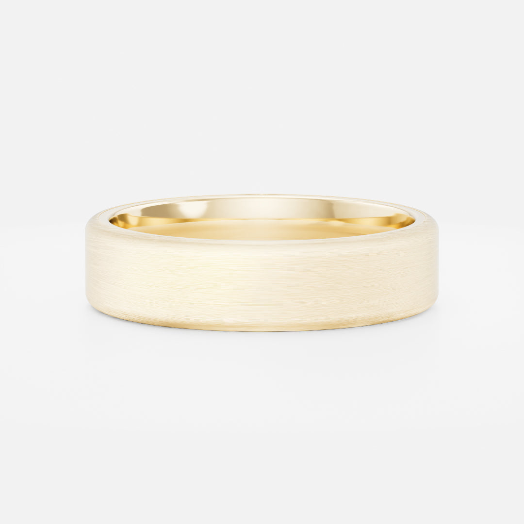 The Arlo Ring - Brushed Soft Chamfered Edge Men’s Wedding Band