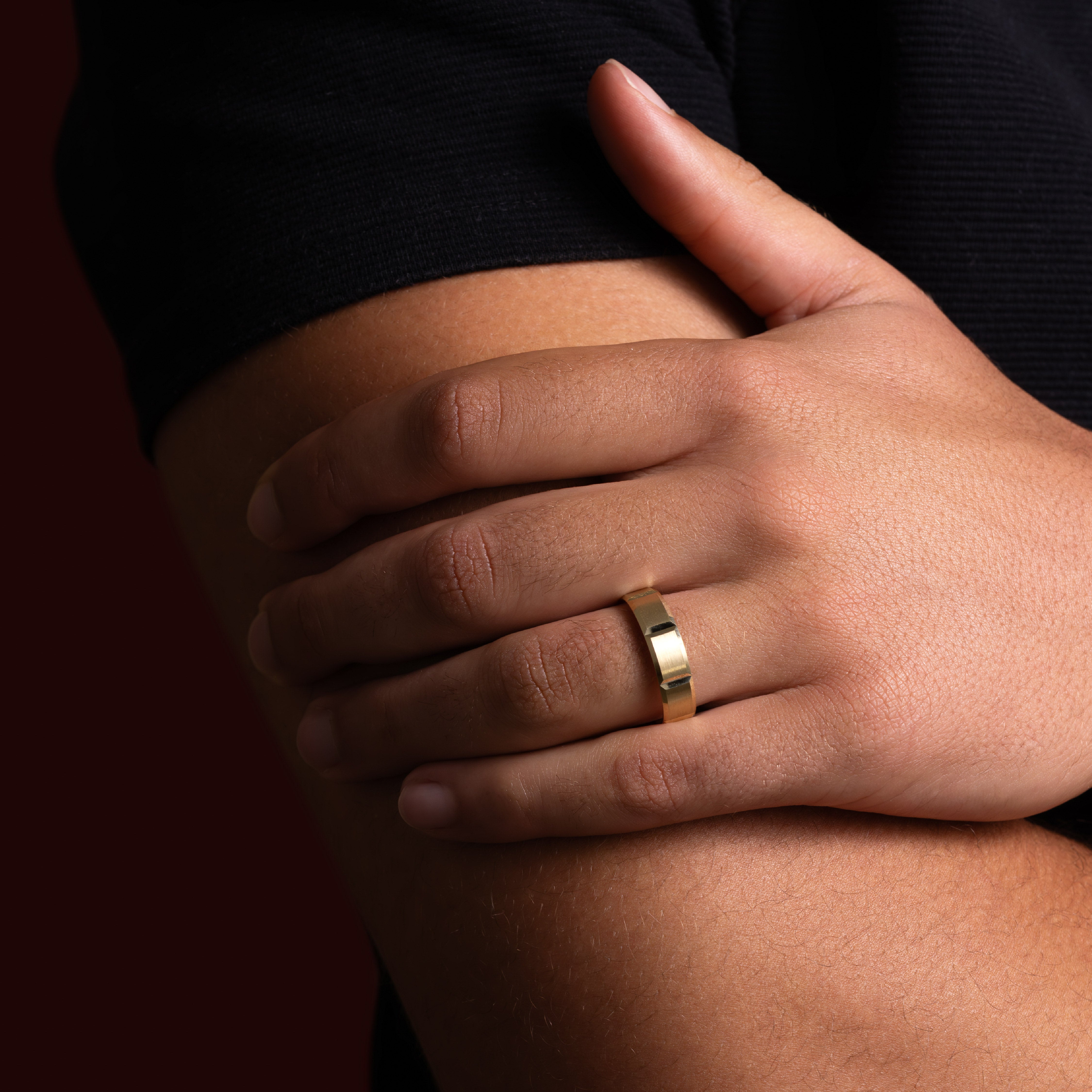 The Atlas Ring - Brushed Modular Men's Wedding Band additional view 1