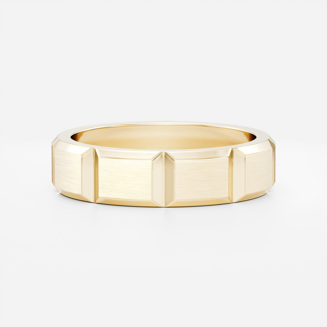 The Atlas Ring - Brushed Modular Men's Wedding Band