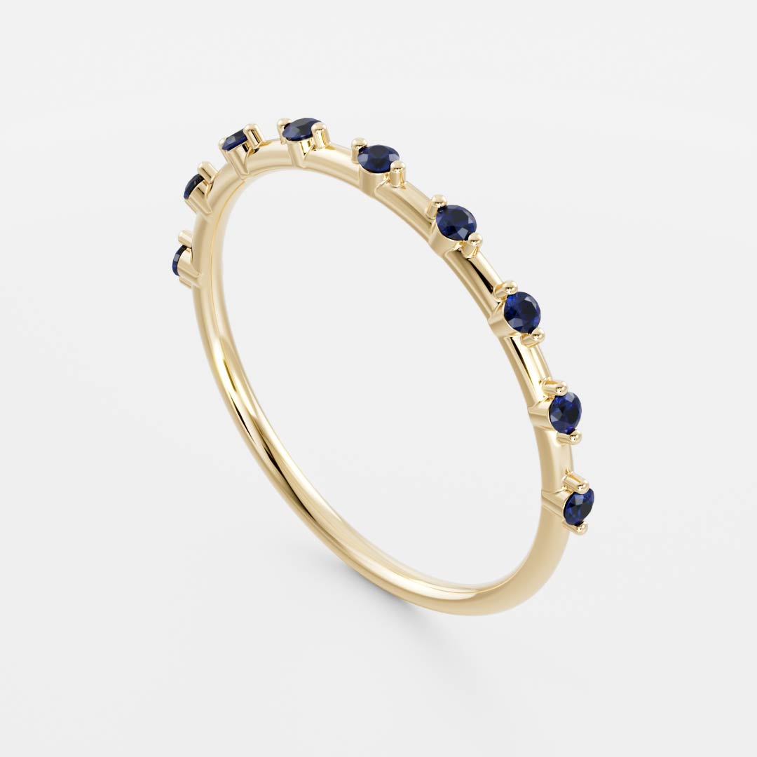 The Clara Ring - Cultured Sapphire Wedding Ring additional view 2
