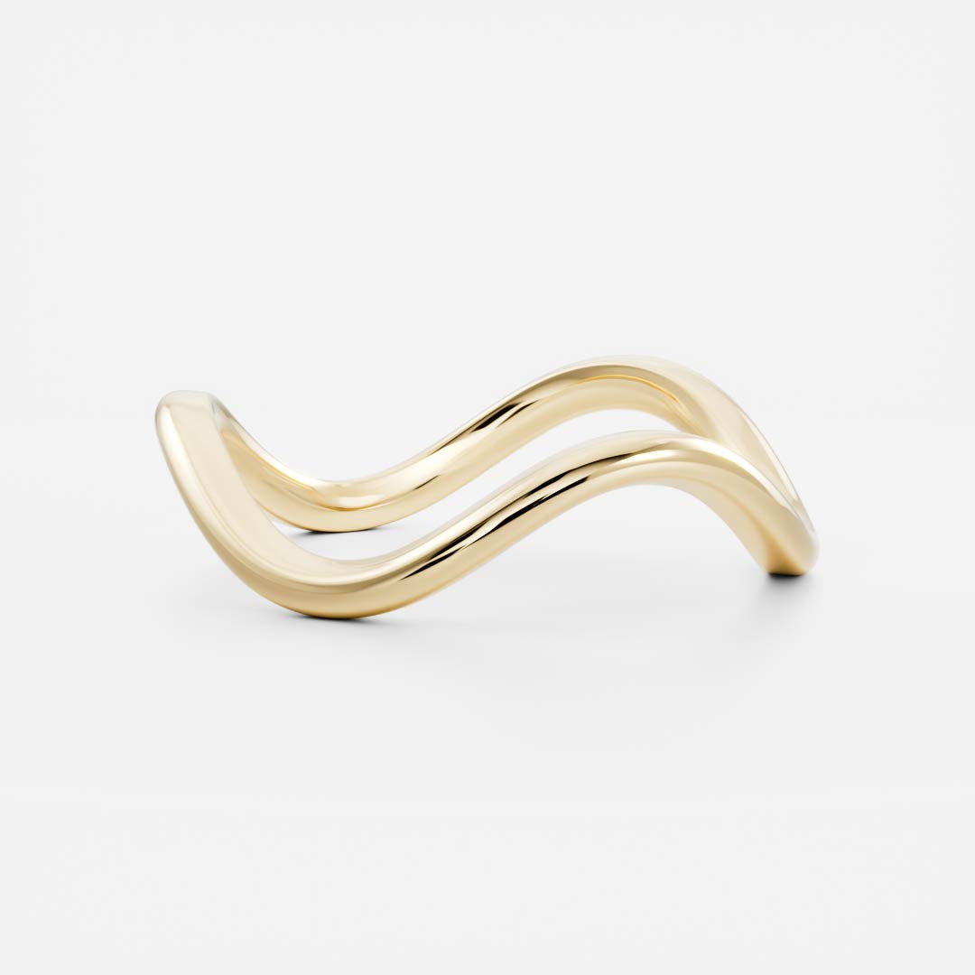 The Fae Ring - Organic Curved Wedding Ring