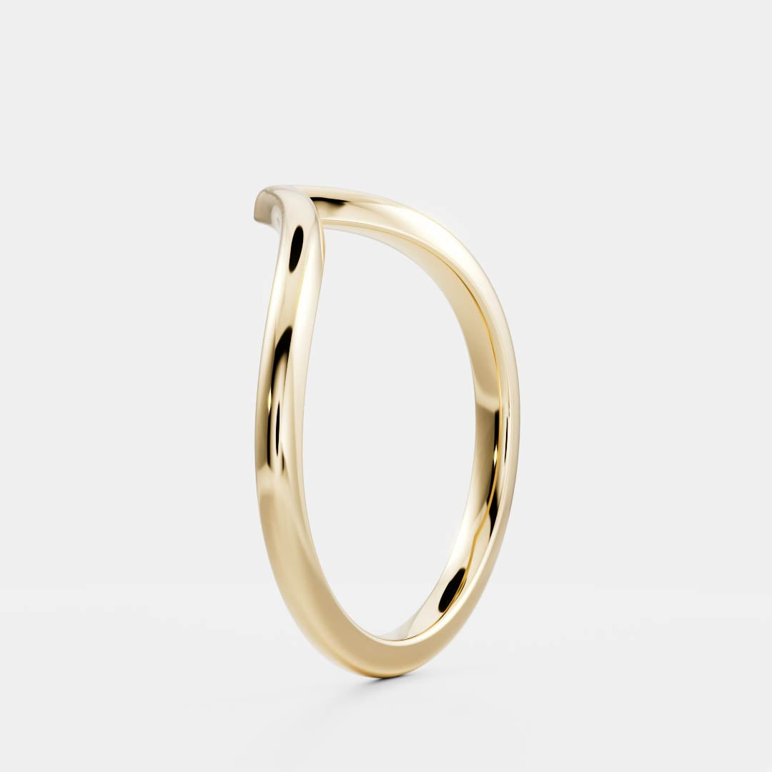 The Rue Ring - Classic Plain Chevron Wedding Ring additional view 3