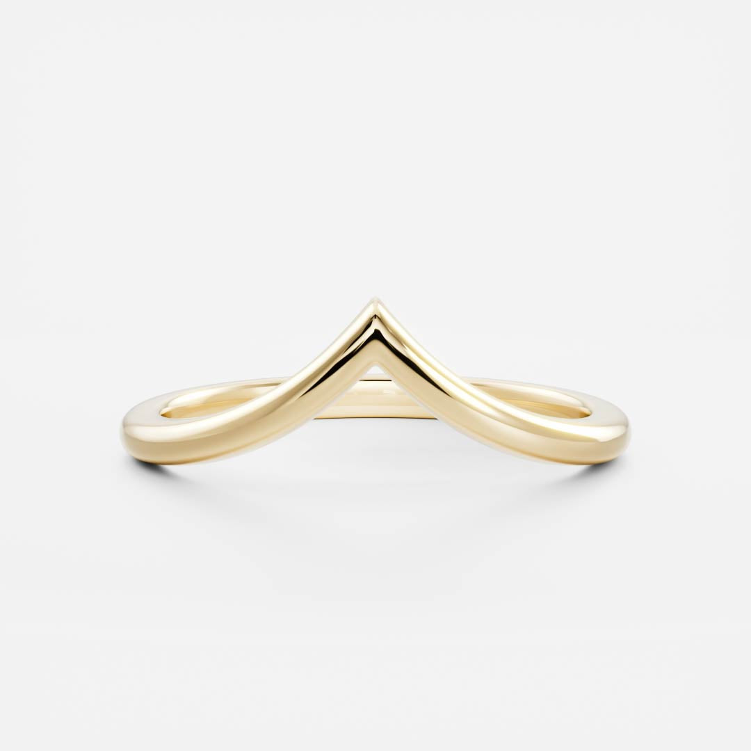 The Rue Ring - Classic Plain Chevron Wedding Ring