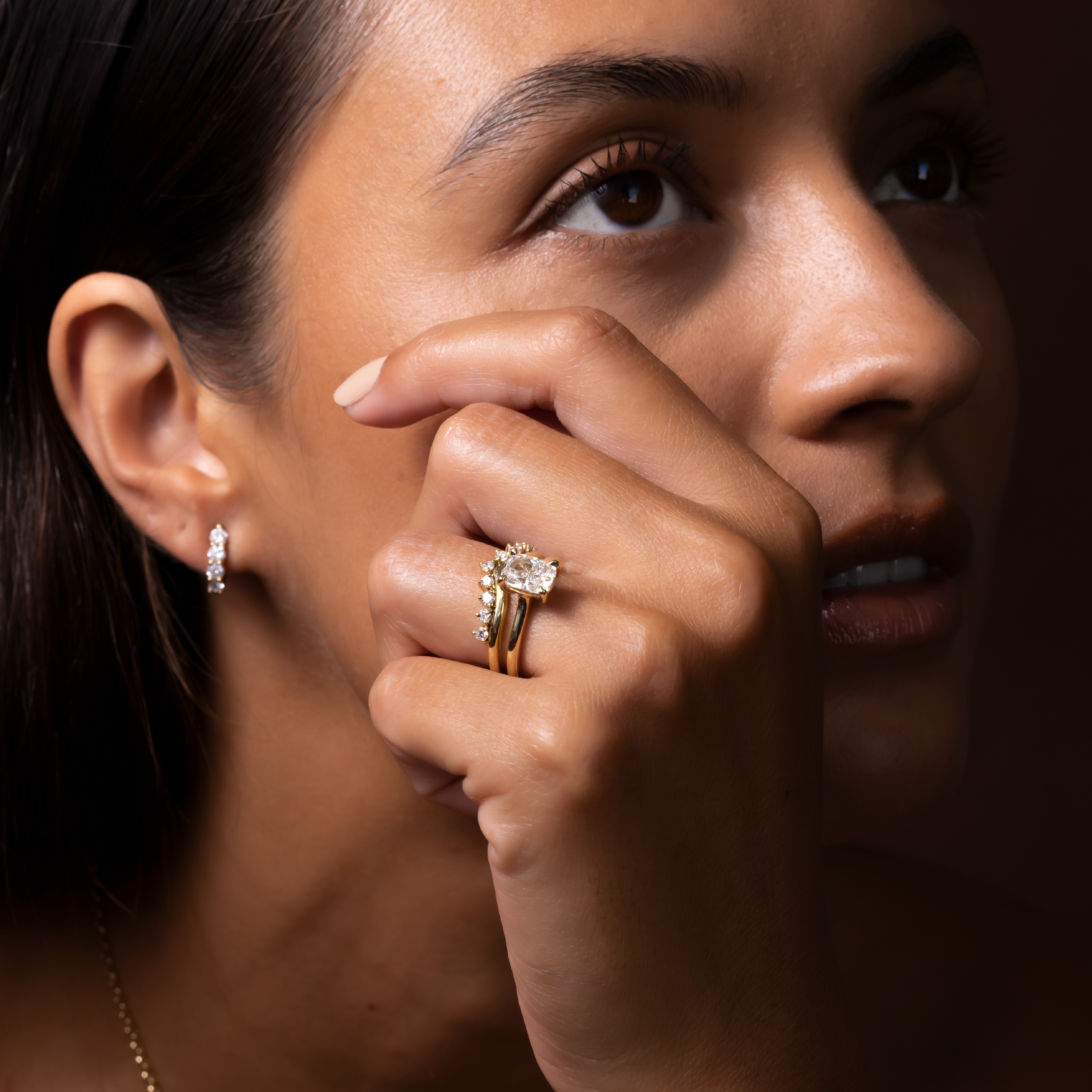 The Cybelle Ring - Chevron Wedding Ring additional view 1