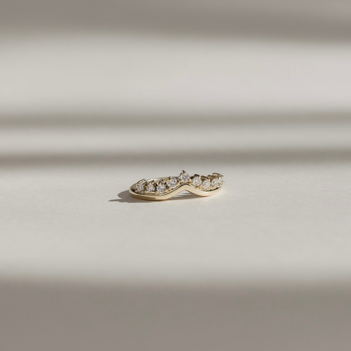 The Cybelle Ring - Chevron Wedding Ring additional view 2