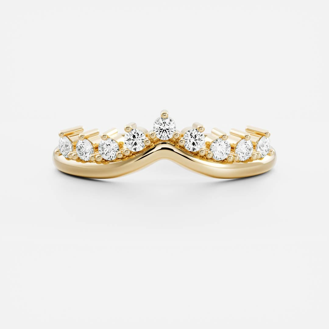 The Cybelle Ring - Chevron Wedding Ring