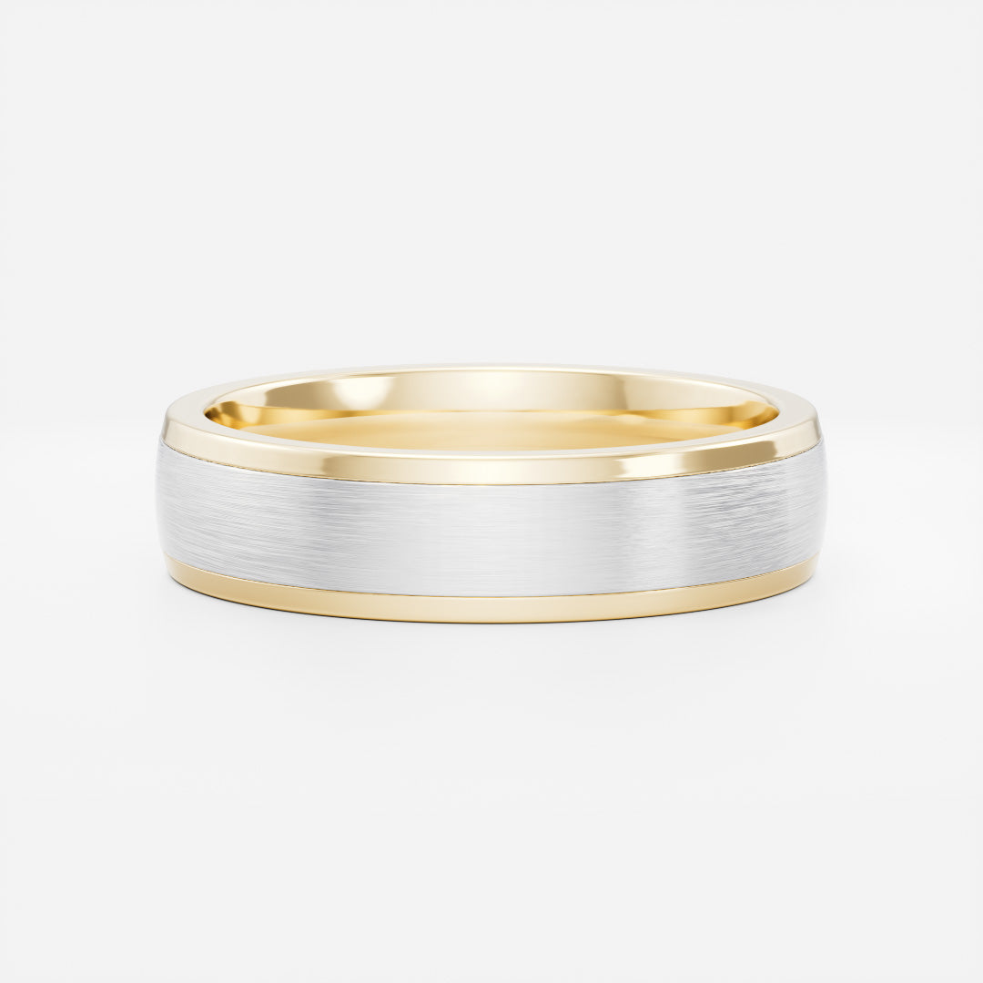 The Deacon Ring - Brushed Centre Men's Wedding Band additional view 2
