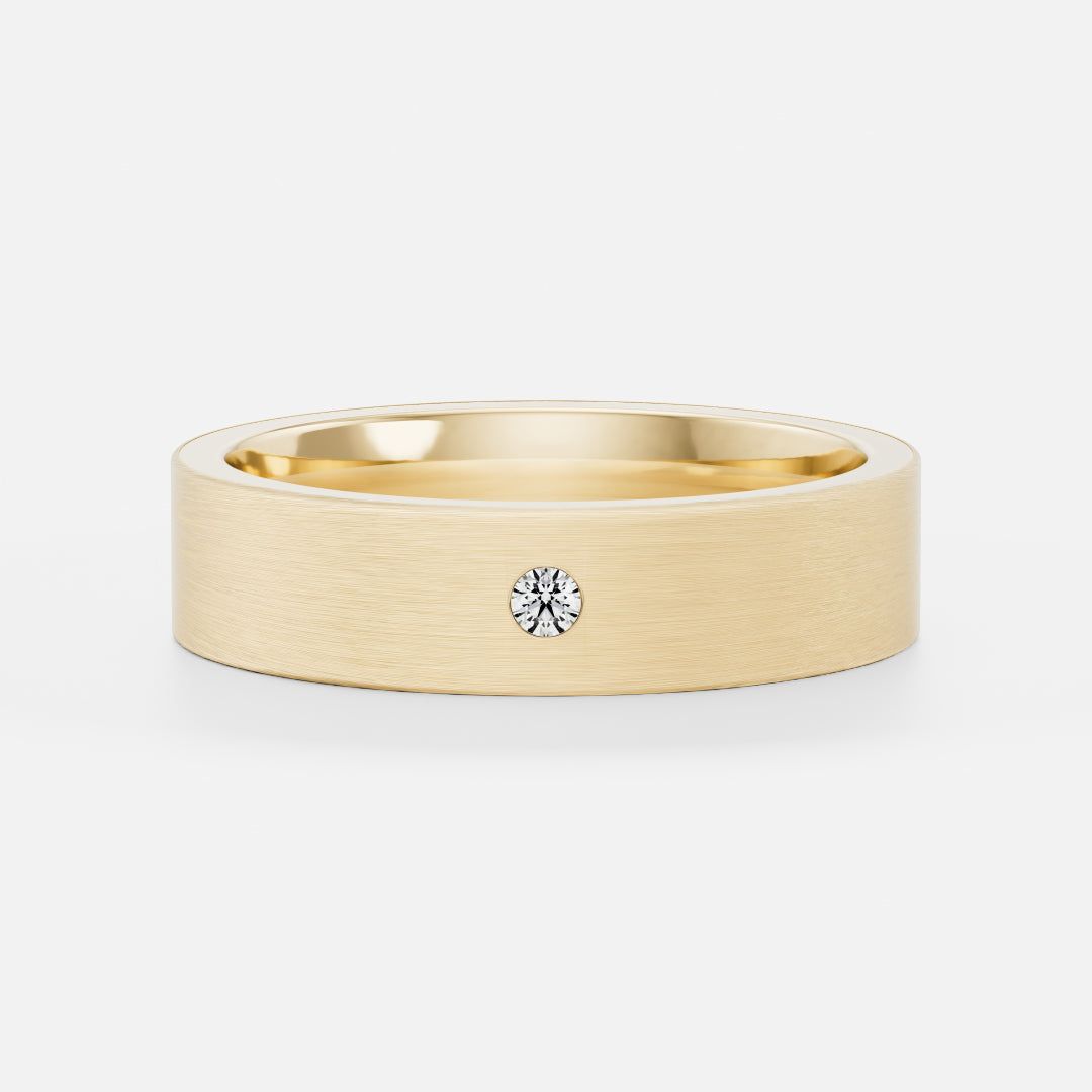 The Evander Ring - Brushed Statement Men's Wedding Band additional view 1