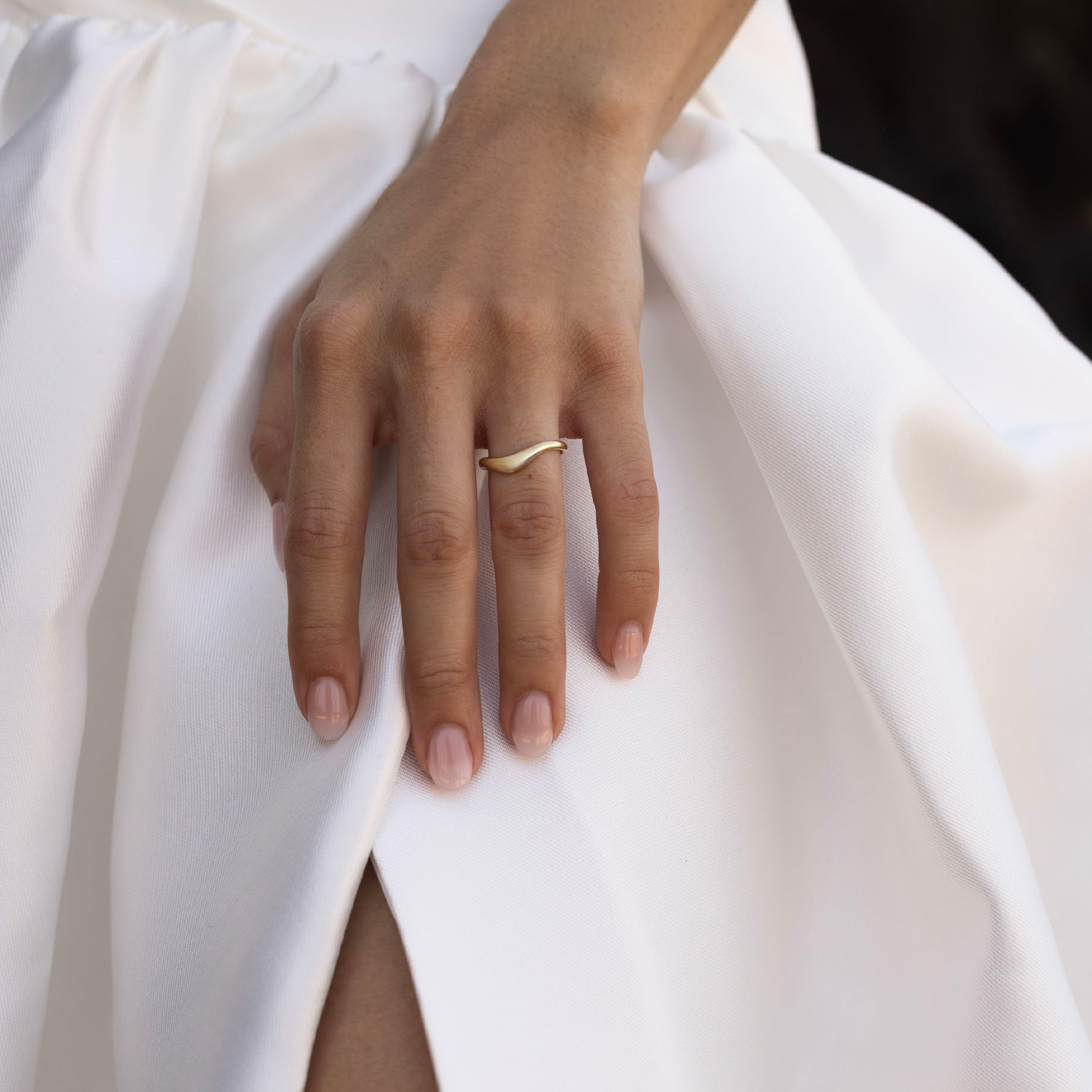 The Eve Ring - Curved Wedding Ring additional view 2