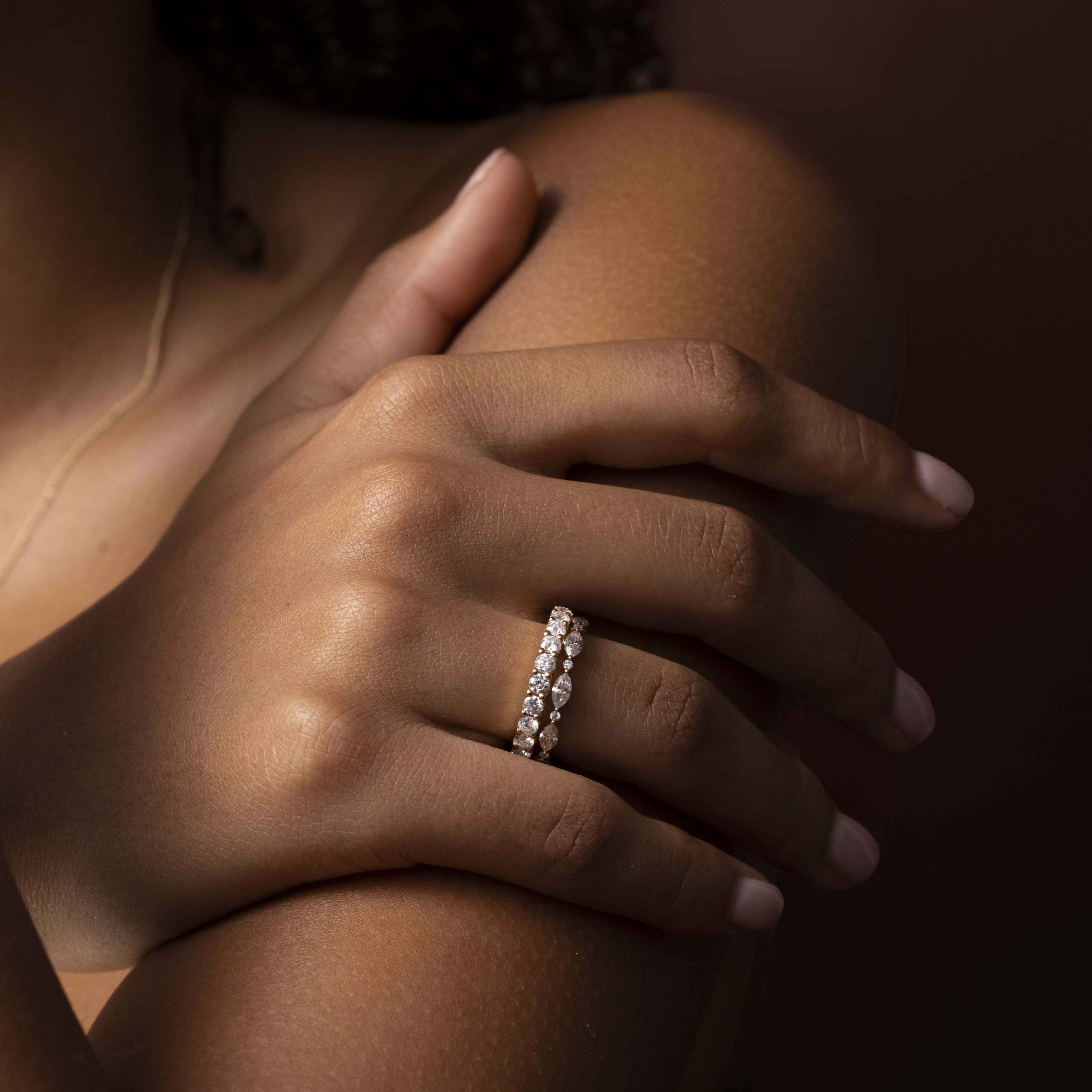 The Freya Ring - Marquise and Round Brilliant Ring additional view 1